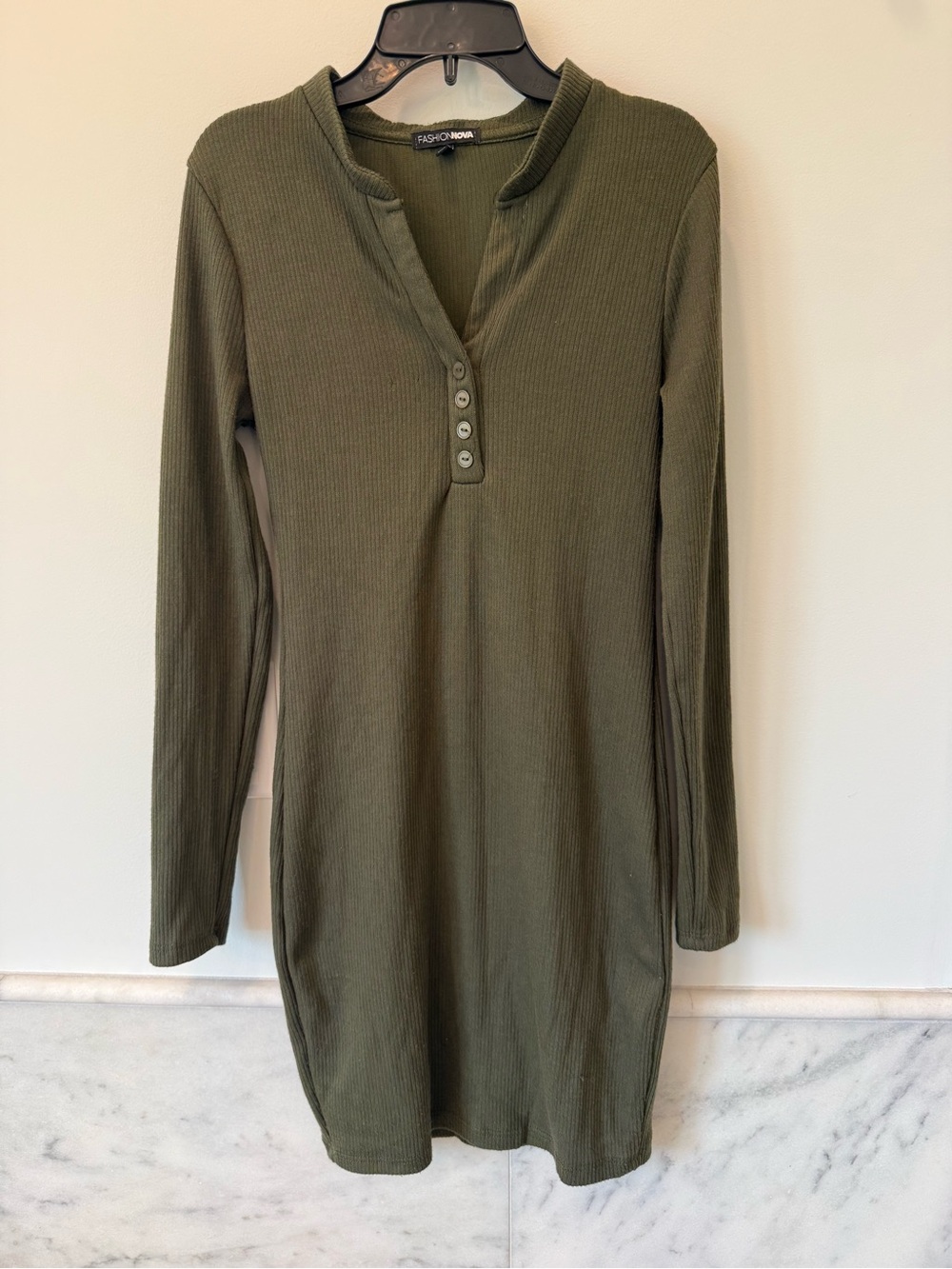 Fashion Nova Olive Green Dress
